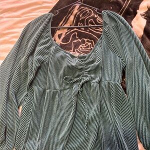 ARULA Green Textured Top